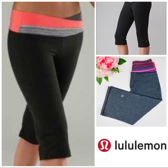 lululemon athletica Pants - Lululemon Pant Crop Astro Capri Waisted Yoga Sz 4